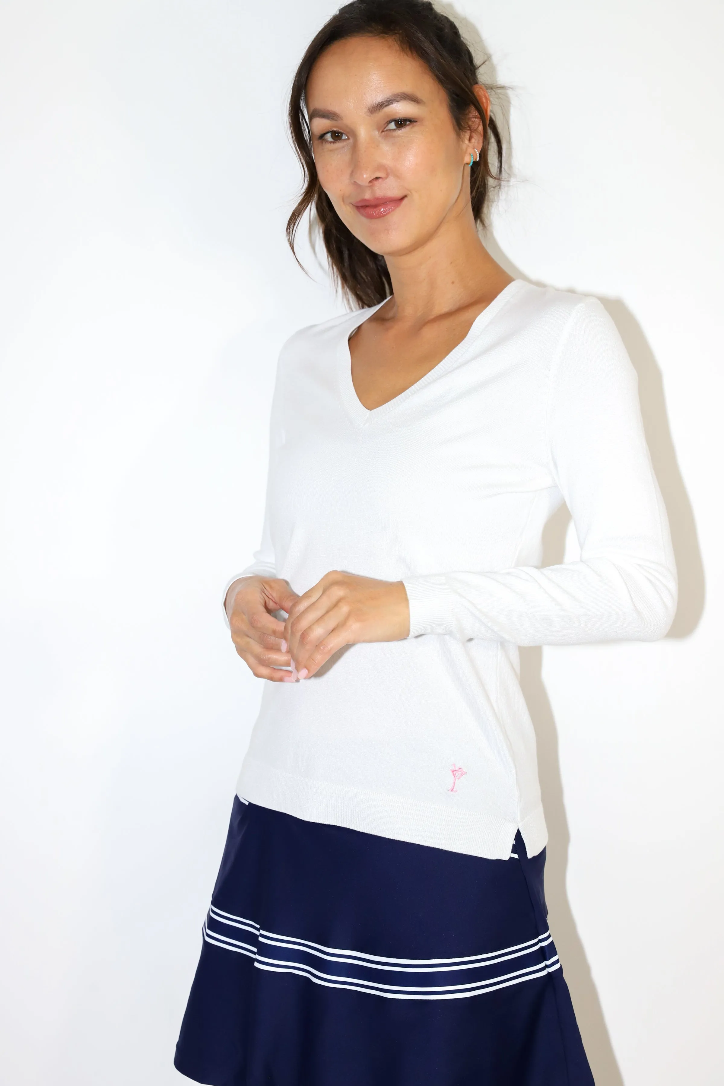 Stretch V-Neck Sweater