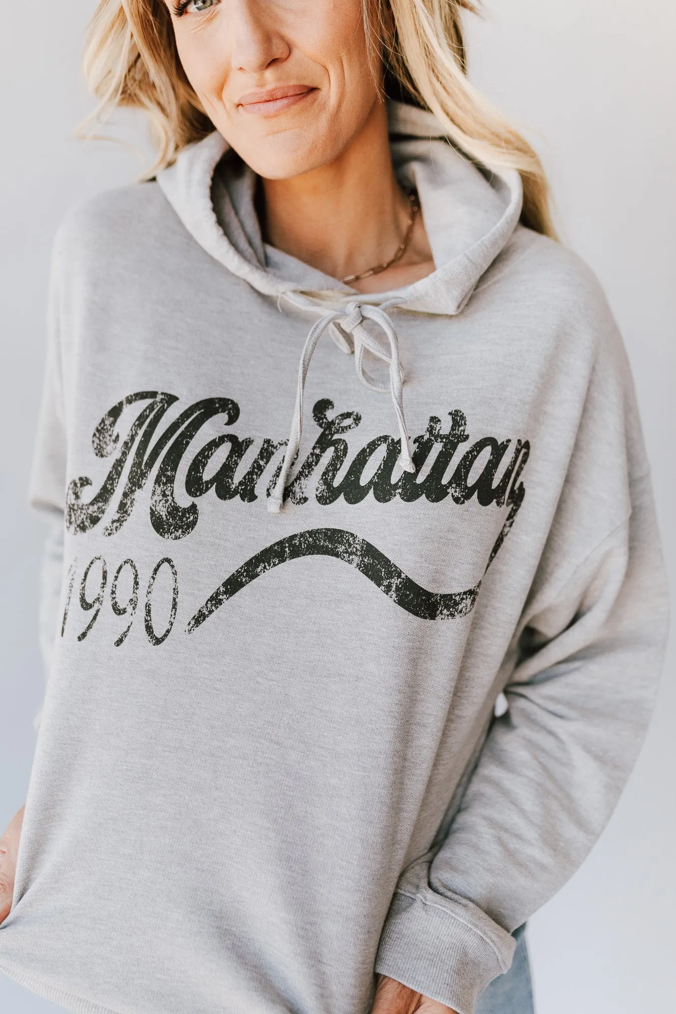 The Manhattan Hoodie in Heather Grey   Charcoal