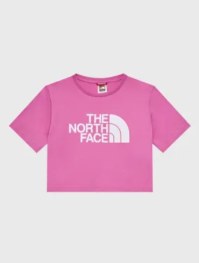 The North Face Crop Easy Tee NF0A83EULV7 girl's short sleeve t-shirt super pink