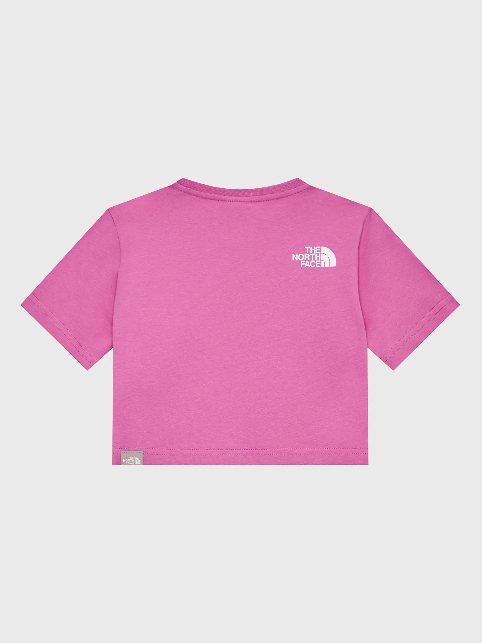 The North Face Crop Easy Tee NF0A83EULV7 girl's short sleeve t-shirt super pink