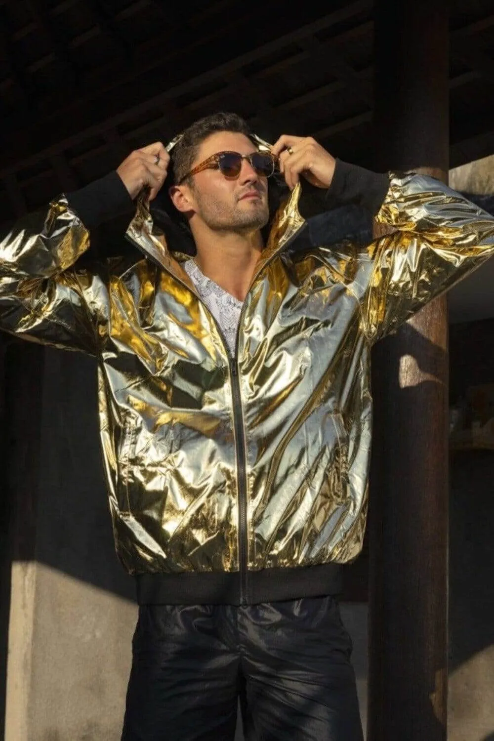 Throwback Windbreaker Jacket - Gold