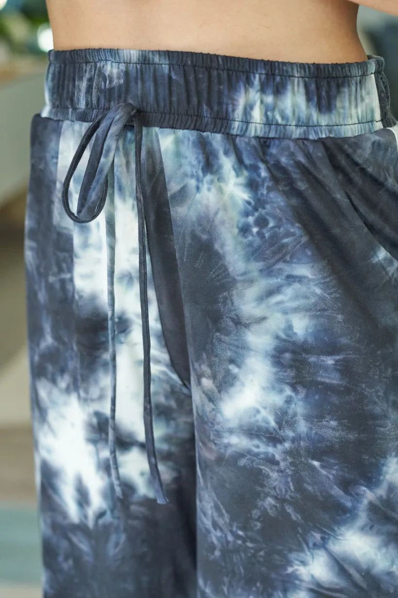 Tie-Dye Knit Palazzo Pant