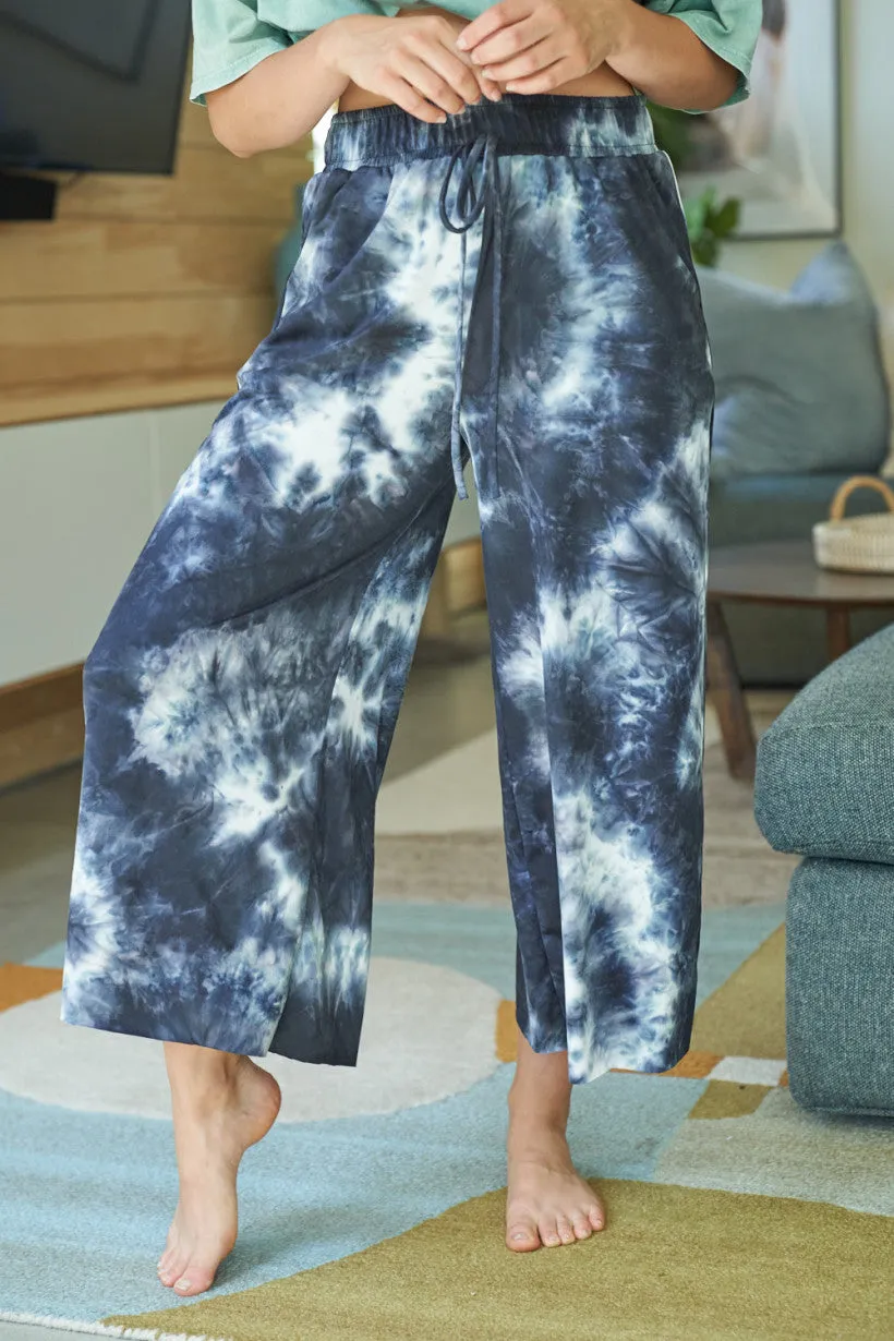 Tie-Dye Knit Palazzo Pant