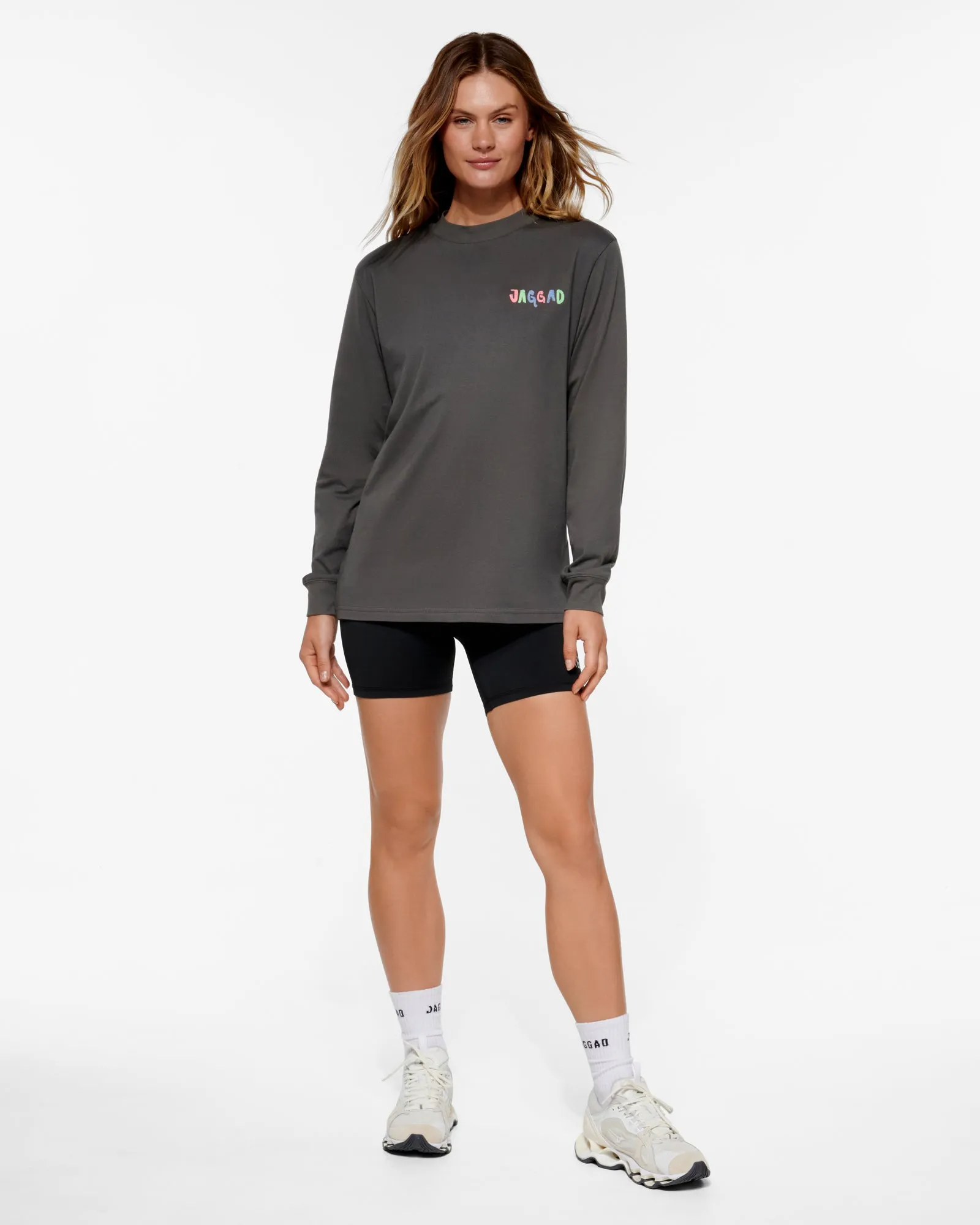 UNLEASH UNSTOPPABLE OVERSIZED LONG SLEEVE TEE STEEL