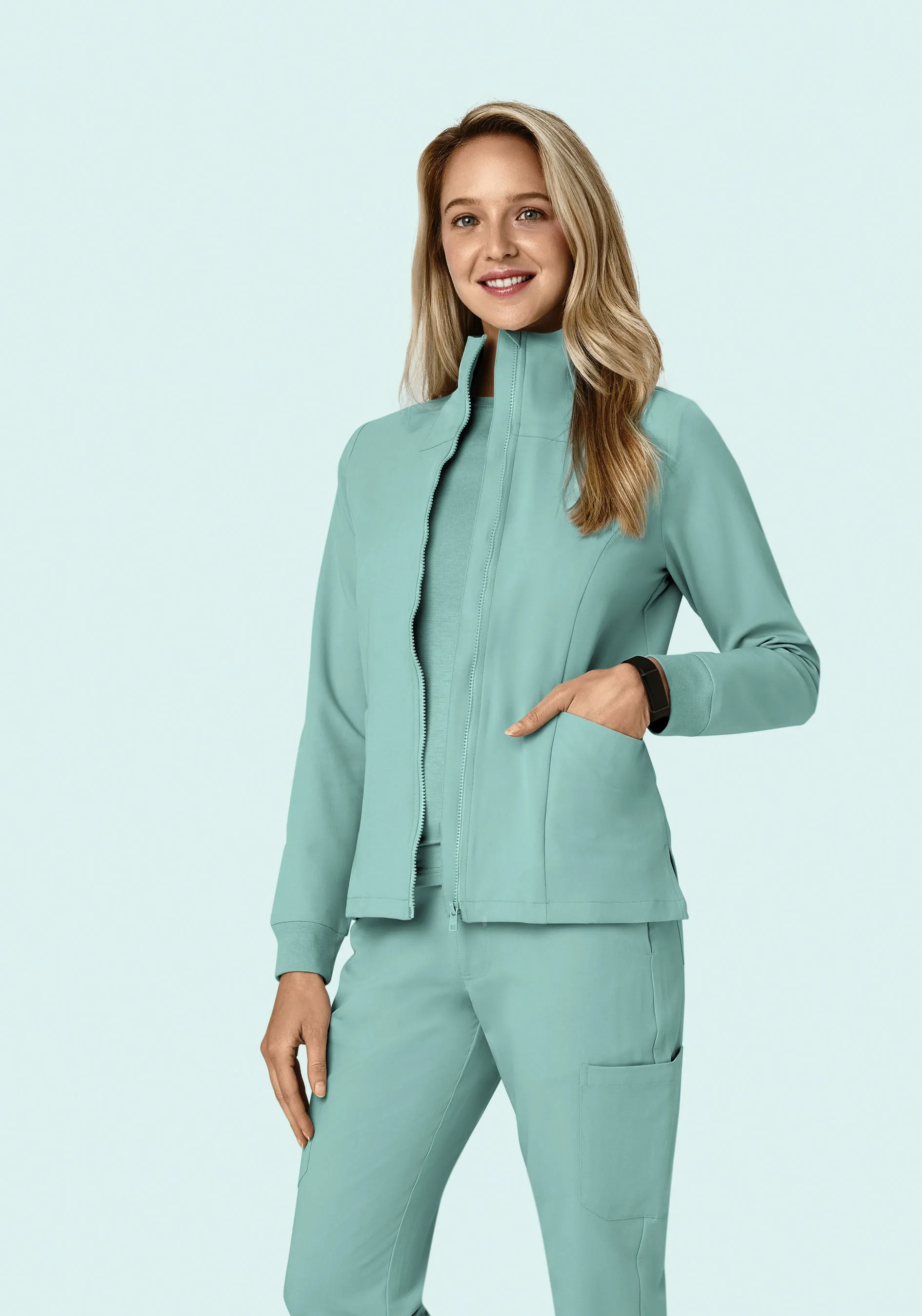 Women's Modern Scrub Jacket Tourmaline