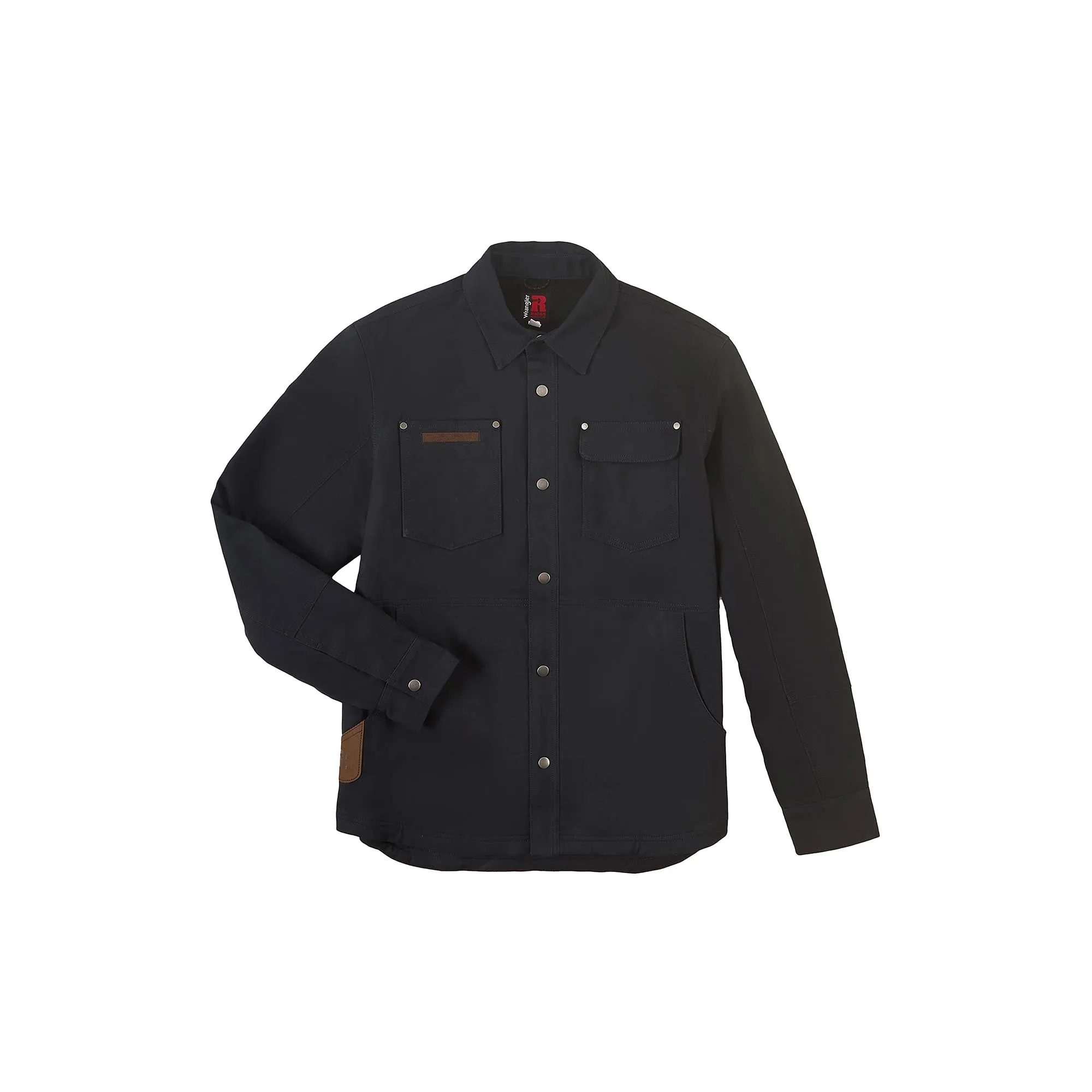 Wrangler Twill Shirt Work Jacket Tough Layers Dark Navy