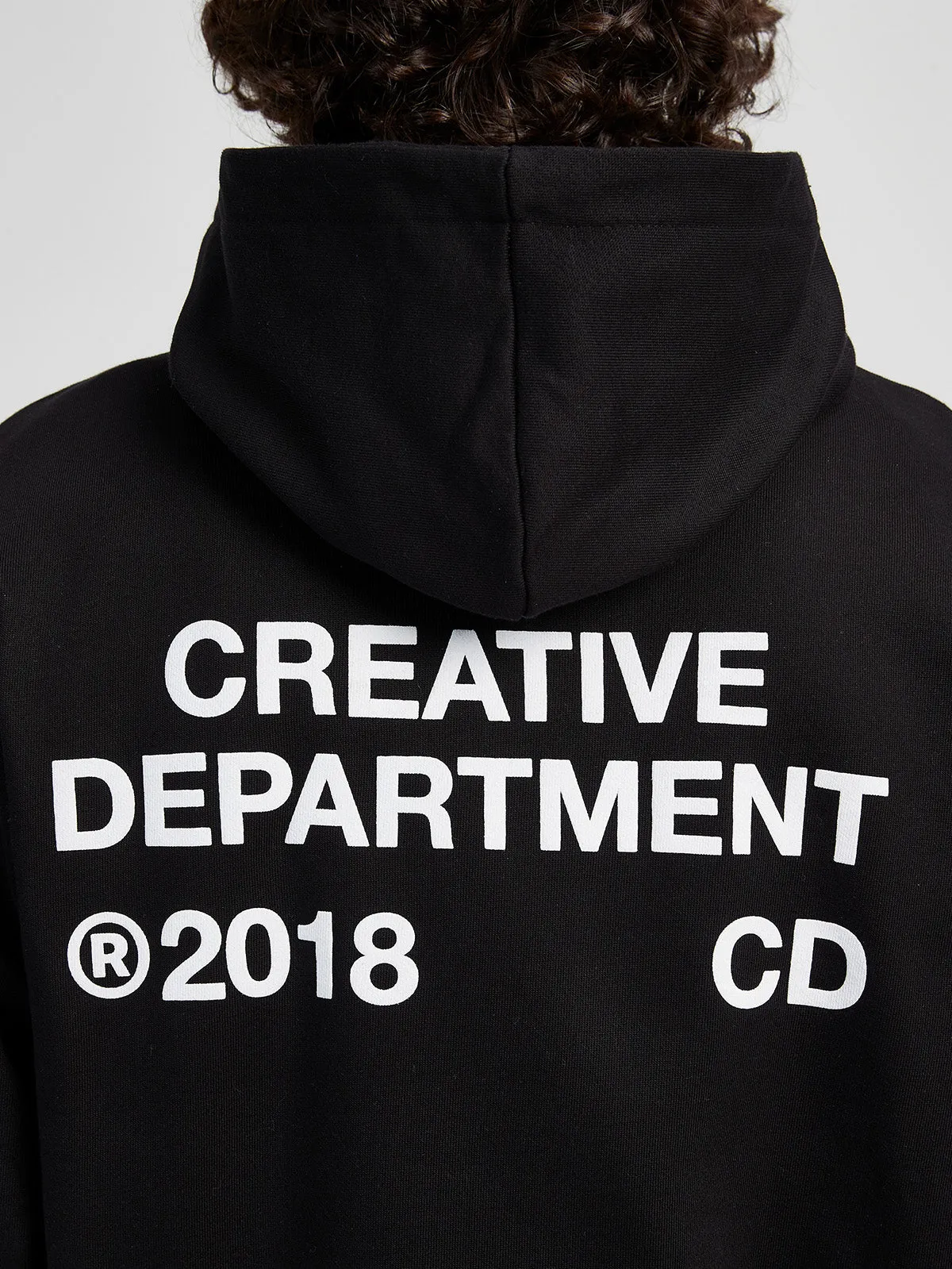 ZIP HOODIE CREATIVE DEPT - BLACK