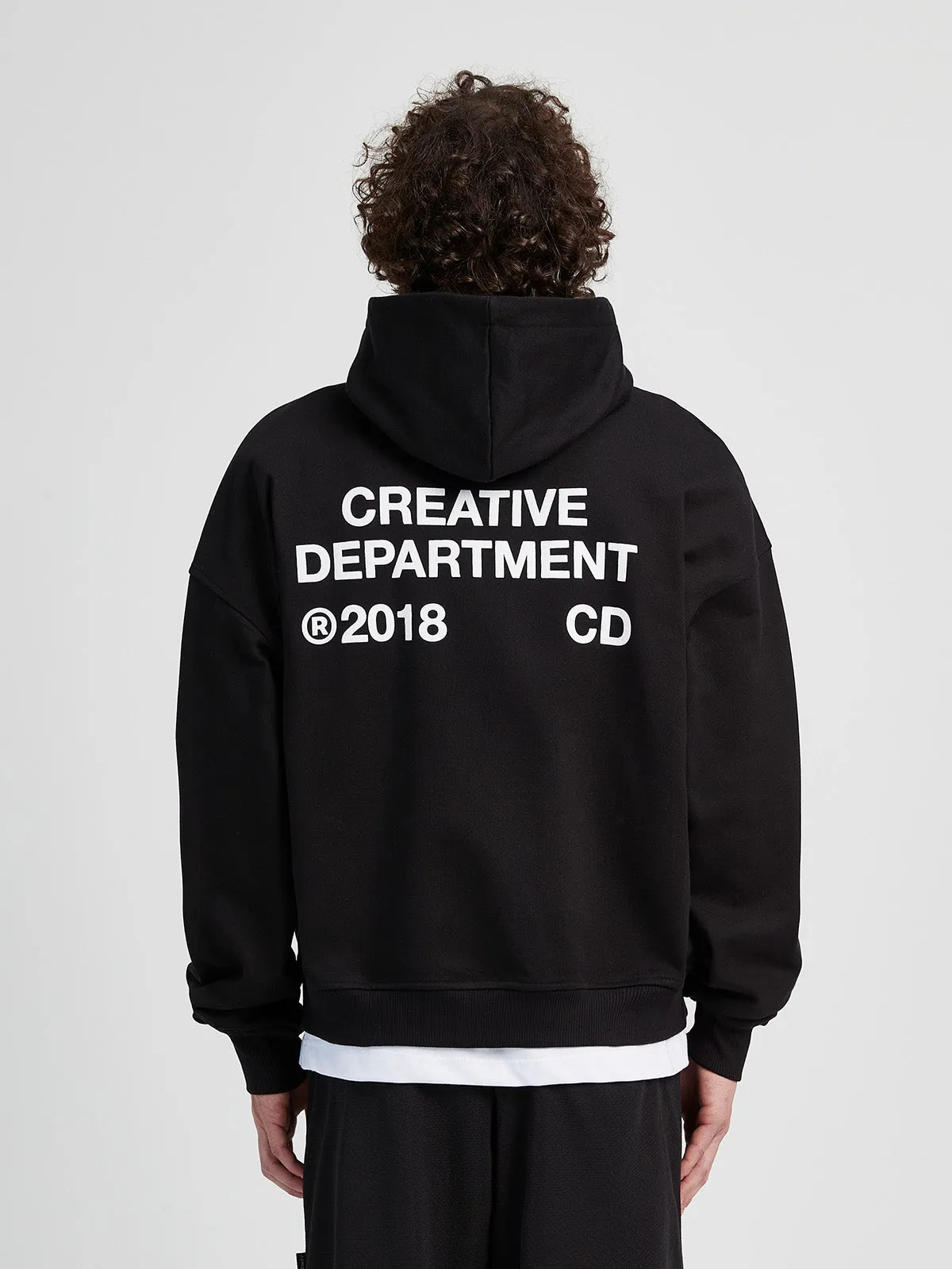 ZIP HOODIE CREATIVE DEPT - BLACK